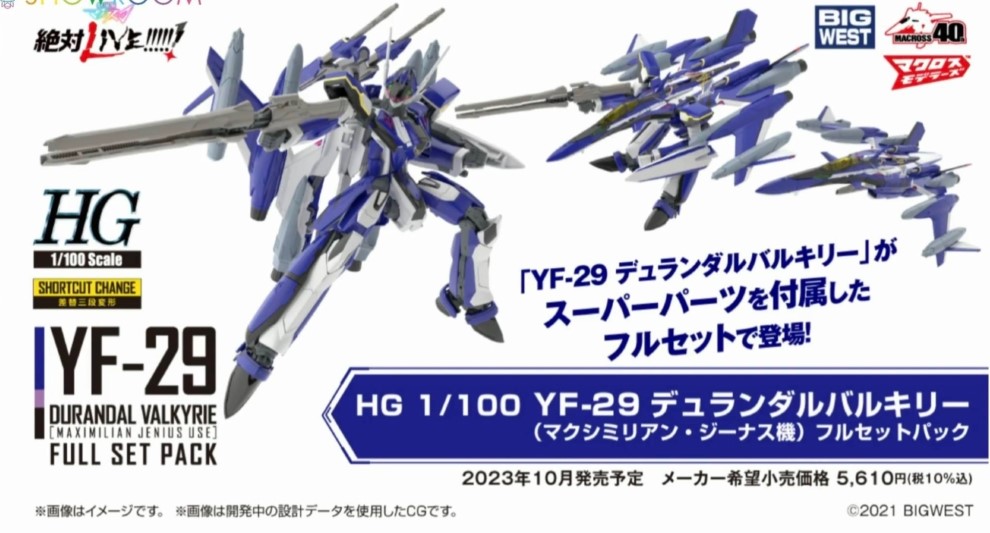 2x Macross YF-29 Durandal Valkyrie (HG) / 1:100 / Bandai